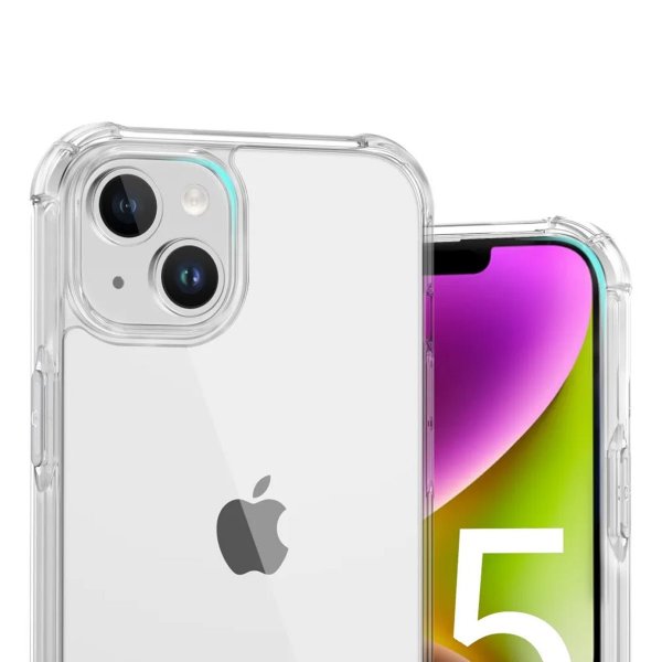 iPhone 15 Cover Stødsikkert Gennemsigtigt