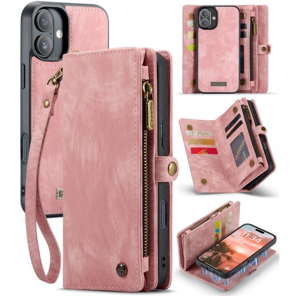 CaseMe iPhone 16 Cover 008 Series Aftageligt cover Rosa