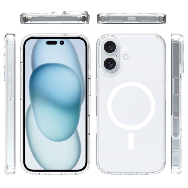 Rvelon iPhone 16 Cover TPU MagSafe Transparent