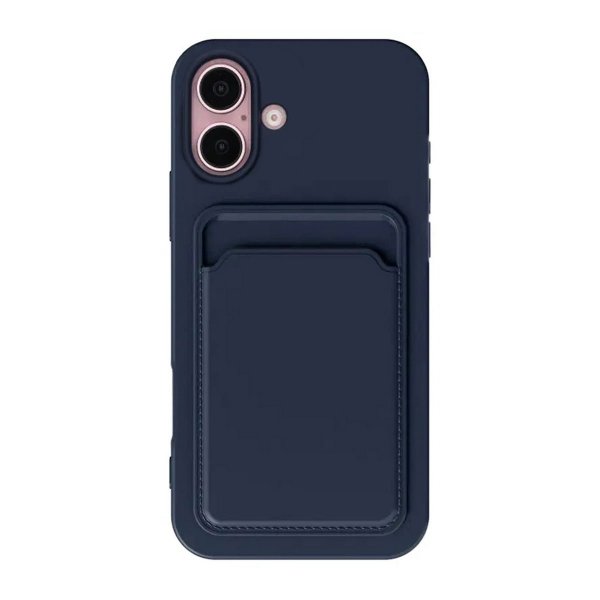 iPhone 16 Cover Kortholder Blå