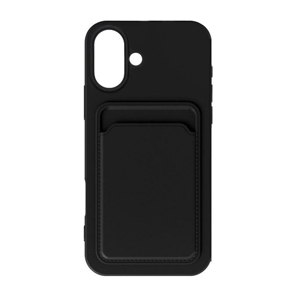 iPhone 16 Cover Kortholder Sort