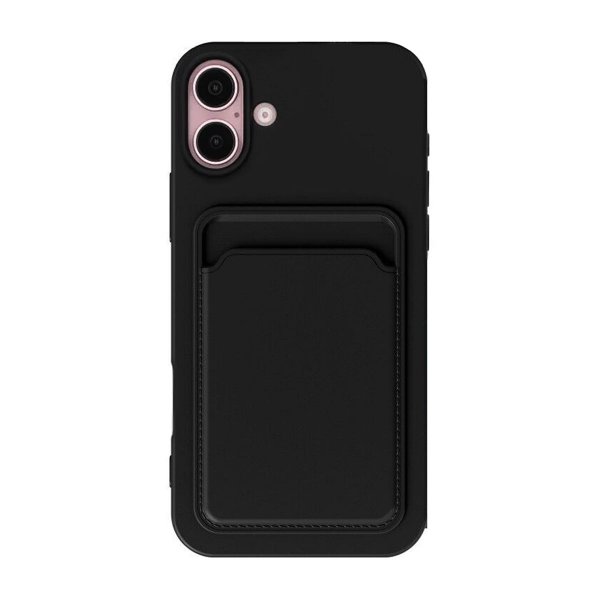 iPhone 16 Cover Kortholder Sort