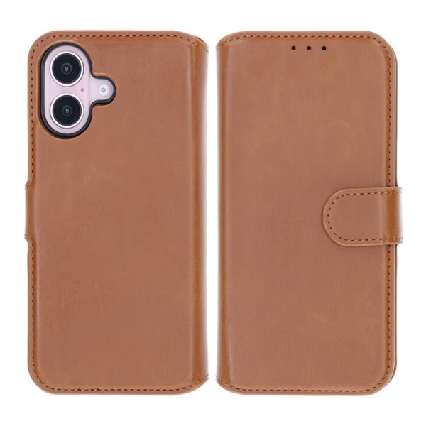 Rvelon iPhone 16 Plus Cover Magnetisk Aftageligt Etui Brun