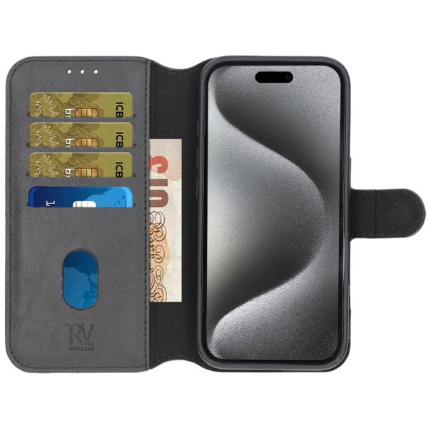 Rvelon iPhone 16 Plus Cover Magnetisk aftagelig skal Sort