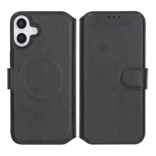 Rvelon iPhone 16 Plus Cover 4 Kortrum MagSafe Sort