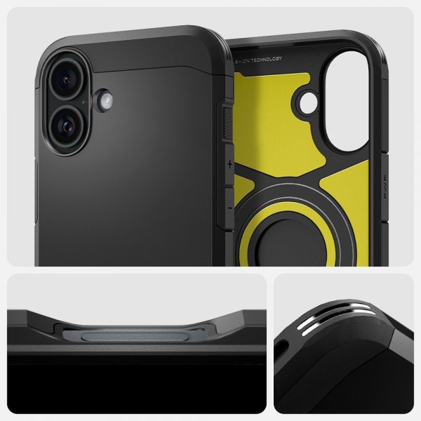 Spigen iPhone 16 Plus Cover Tough Armor MagFit Sort