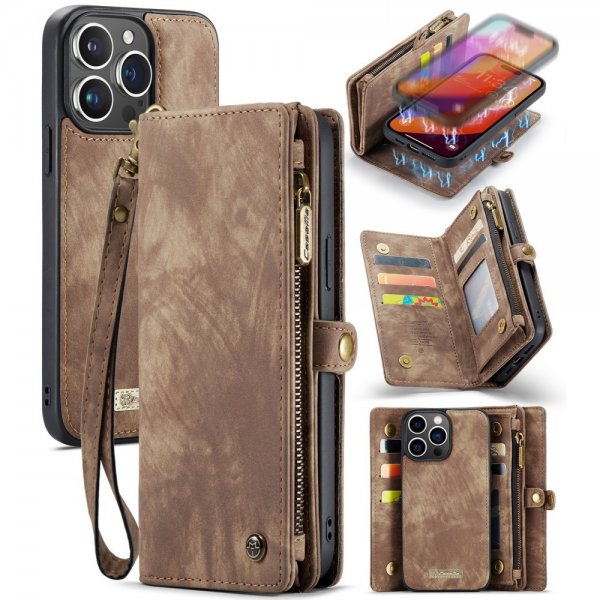 CaseMe iPhone 16 Pro Etui 008 Series Aftageligt Cover Brun