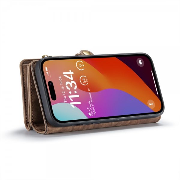 CaseMe iPhone 16 Pro Etui 008 Series Aftageligt Cover Brun
