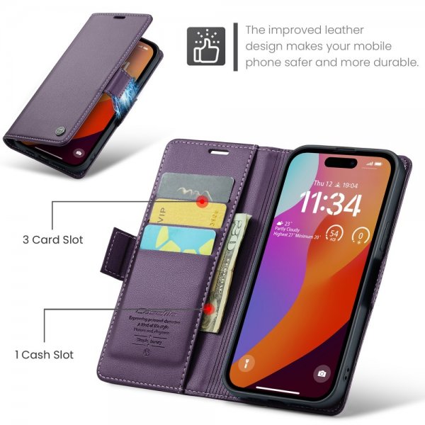 CaseMe iPhone 16 Pro Cover 023 Series Lilla