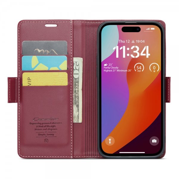 CaseMe iPhone 16 Pro Cover 023 Series Rød