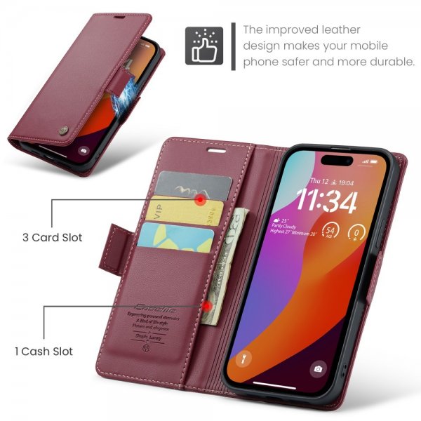 CaseMe iPhone 16 Pro Cover 023 Series Rød