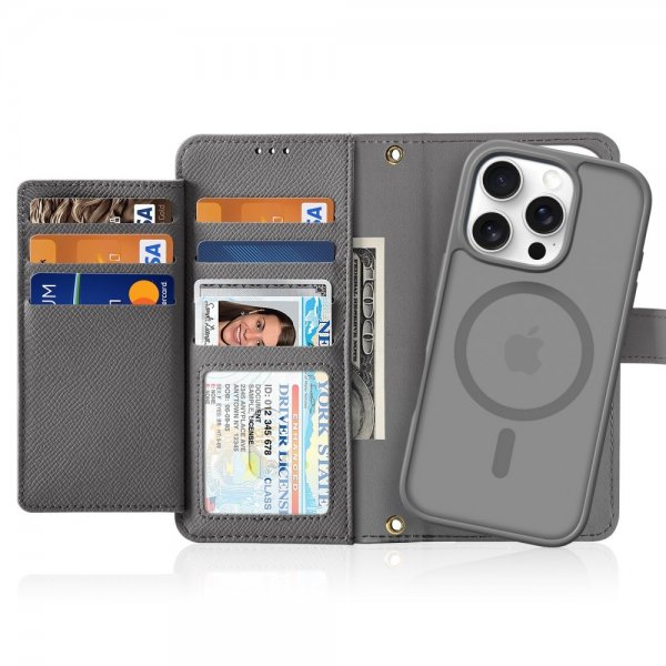 Dux Ducis iPhone 16 Pro Cover 2-i-1 Lawa Series MagSafe Grå