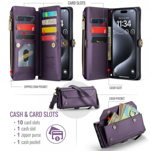 CaseMe iPhone 16 Pro Cover C36 Series Lilla
