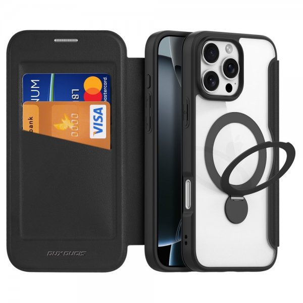 Dux Ducis iPhone 16 Pro Cover Skin X Pro Series Kickstand MagSafe Sort