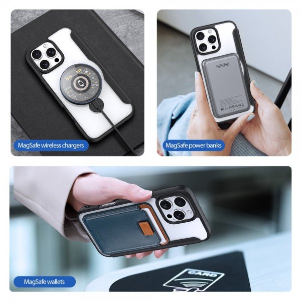 Dux Ducis iPhone 16 Pro Cover Skin X Pro Series Kickstand MagSafe Sort