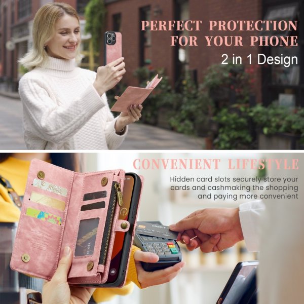 CaseMe iPhone 16 Pro Max Etui 008 Series Aftagelig Cover Rose