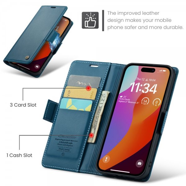 CaseMe iPhone 16 Pro Max Cover 023 Series Blå