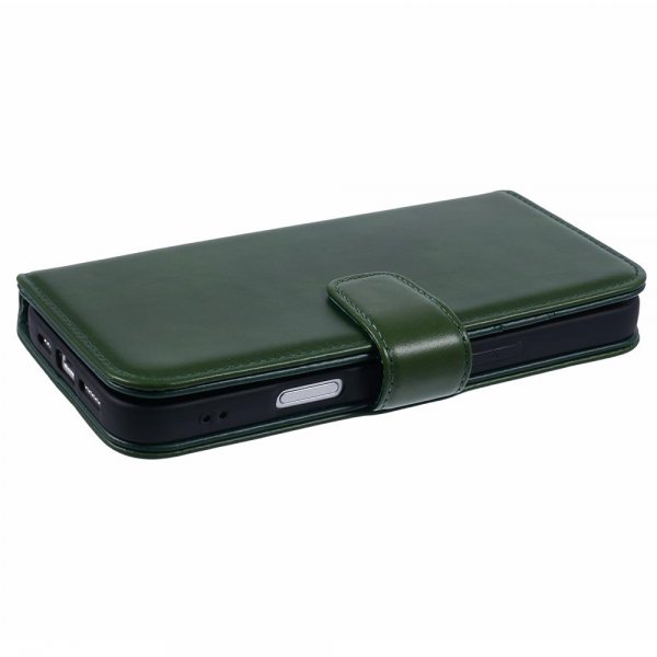 Nordic Covers iPhone 16 Pro Max Etui Essential Læder Juniper Green