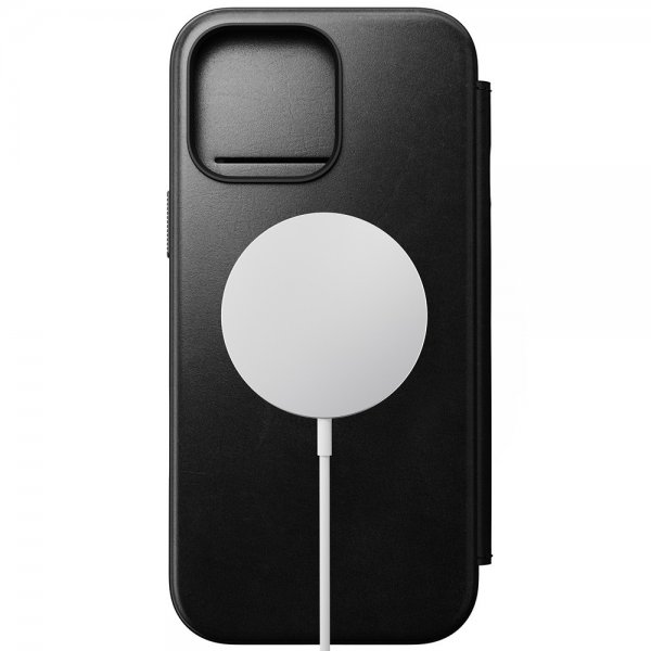 Nomad iPhone 16 Pro Max Cover Modern Læder Folio Horween Sort