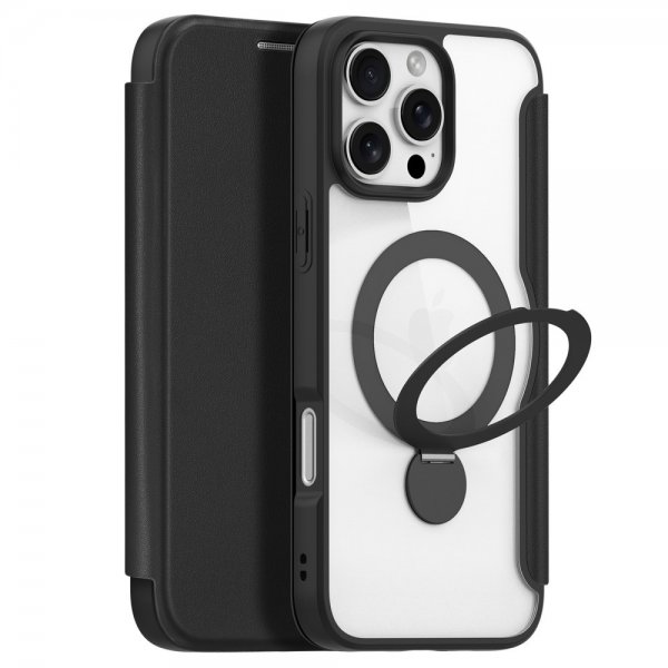 Dux Ducis iPhone 16 Pro Max Cover Skin X Pro Series Kickstand MagSafe Sort
