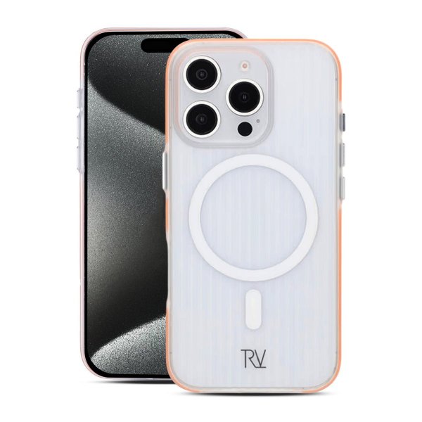 Rvelon iPhone 16 Pro Max Cover Bølgepap MagSafe Orange