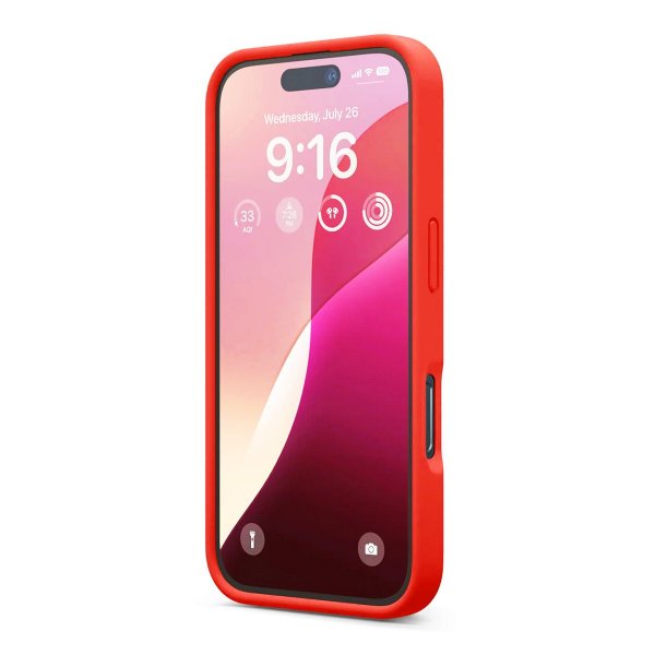 Rvelon iPhone 16 Pro Max Cover Silikone Rød