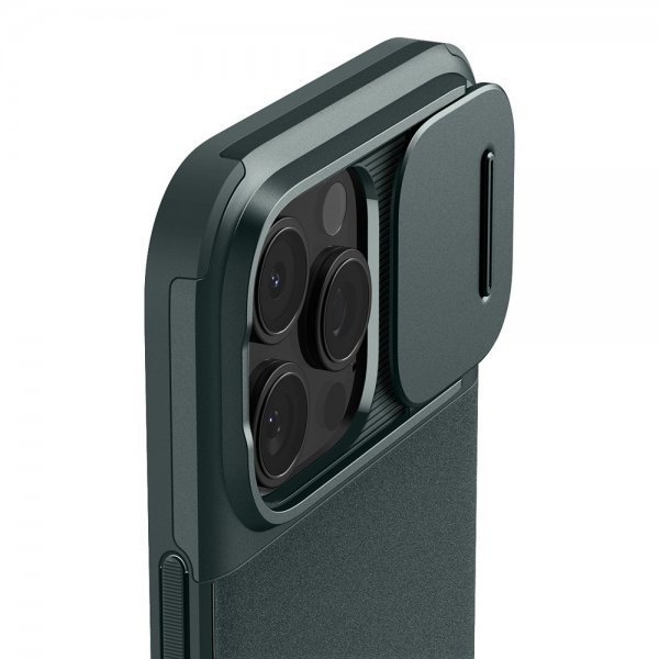 Spigen iPhone 16 Pro Max Cover Optik Armor MagFit Abyss Green