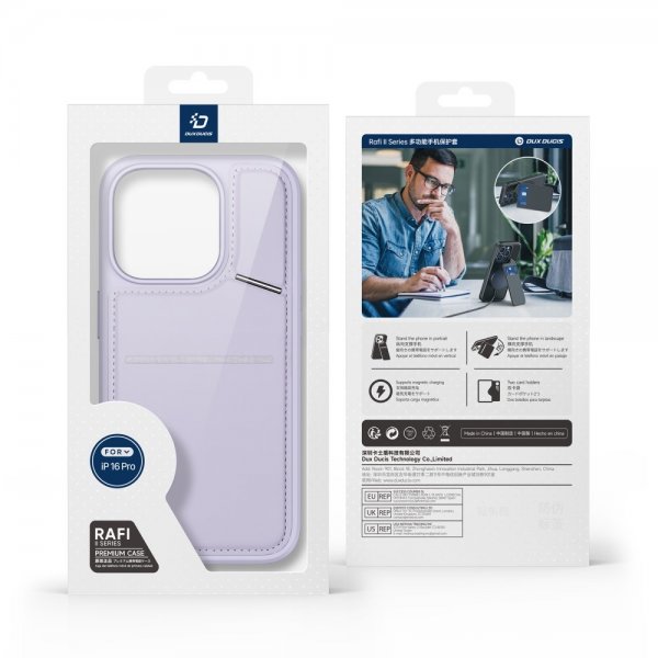 Dux Ducis iPhone 16 Pro Max Cover Rafi II Series MagSafe Lilla