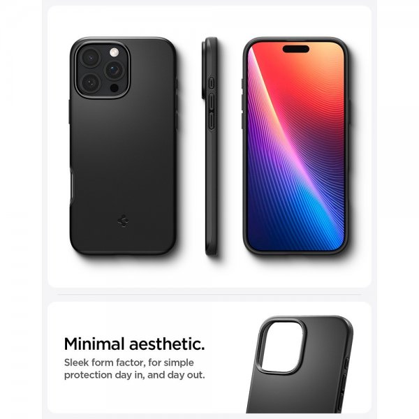 Spigen iPhone 16 Pro Max Cover Thin Fit MagFit Sort