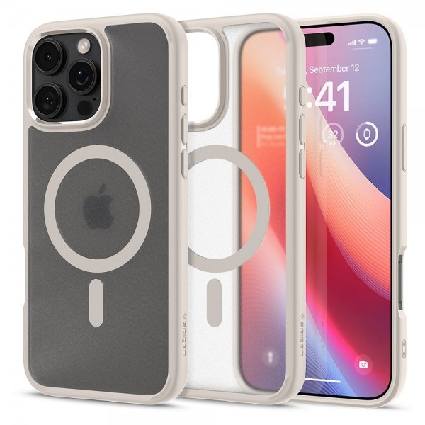 Spigen iPhone 16 Pro Max Cover Ultra Hybrid MagFit Frost Natural Titanium