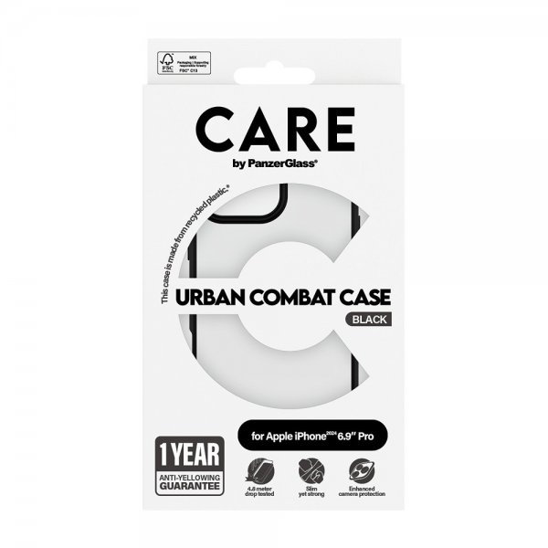 CARE by PanzerGlass iPhone 16 Pro Max Cover Urban Combat Sort