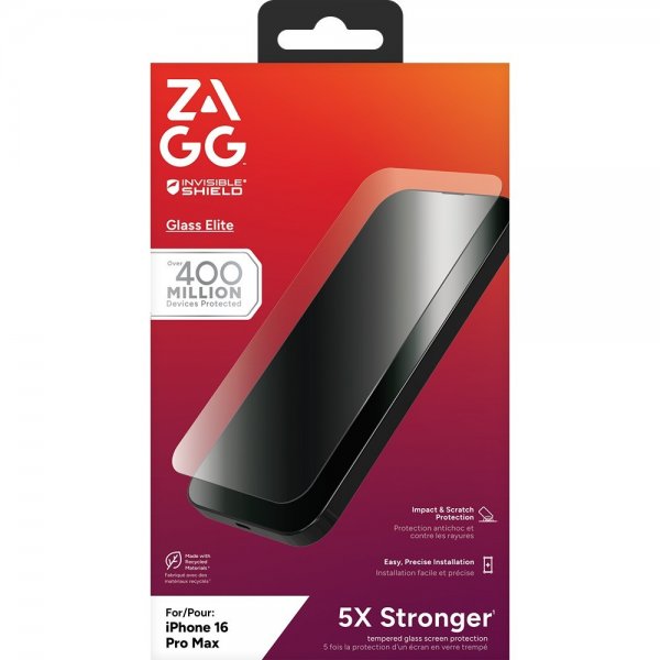 ZAGG InvisibleShield iPhone 16 Pro Max Skærmbeskyttelse Glass Elite