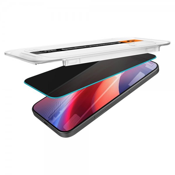Spigen iPhone 16 Pro Max/iPhone 17 Pro Max Skærmbeskyttelse GLAS.tR EZ Fit Privacy 2-pak
