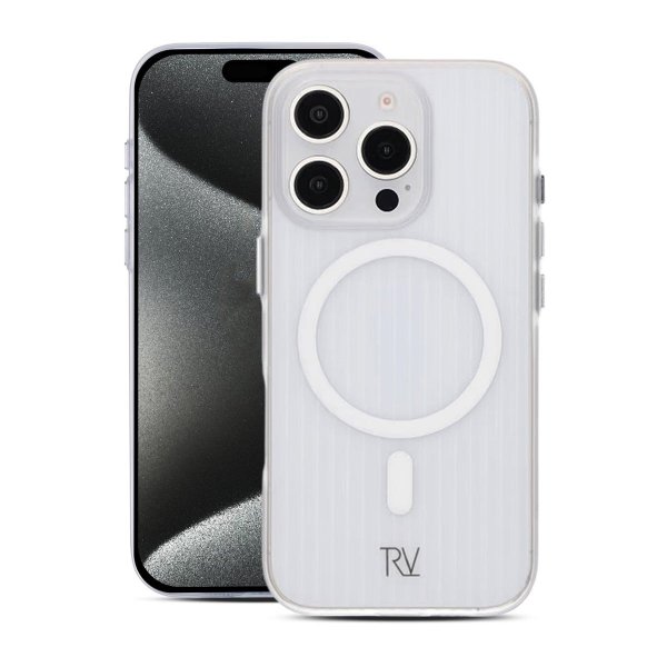 Rvelon iPhone 16 Pro Skal Bølgepap MagSafe Transparent