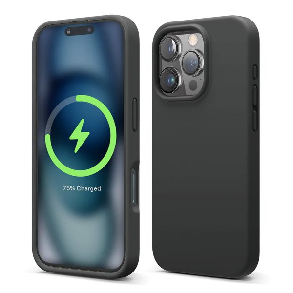 Rvelon iPhone 16 Pro Cover Silikone MagSafe Sort