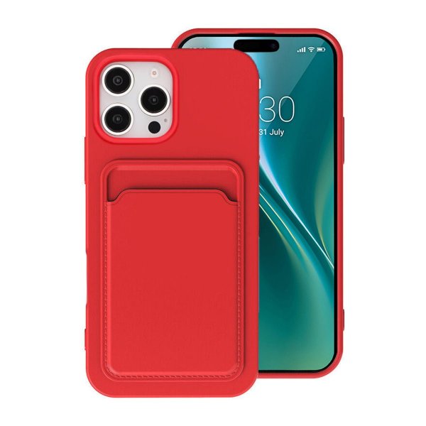 iPhone 16 Pro Cover Kortholder Rød