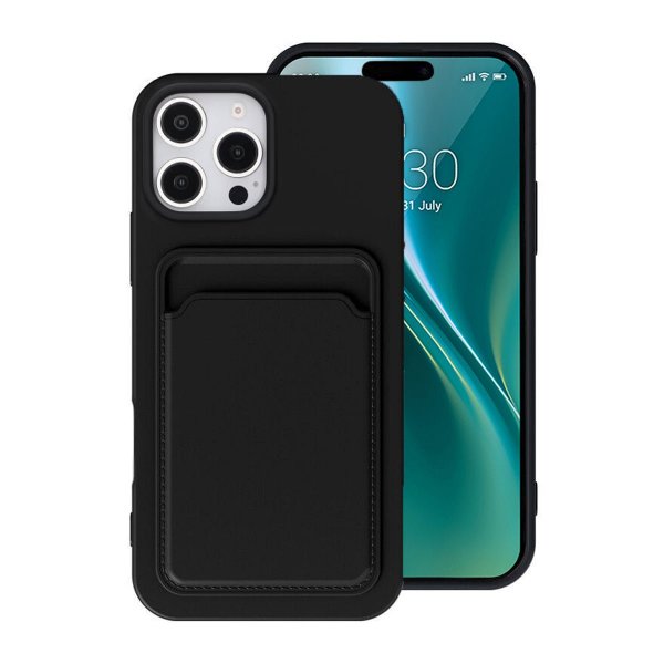 iPhone 16 Pro Cover Kortholder Sort