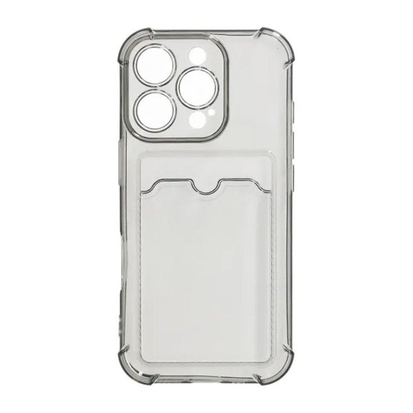 iPhone 16 Pro Cover Kortholder Stødsikkert Sort