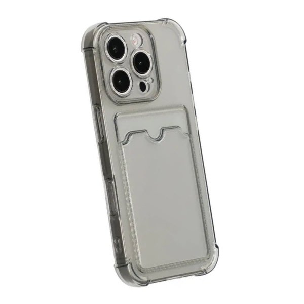 iPhone 16 Pro Cover Kortholder Stødsikkert Sort