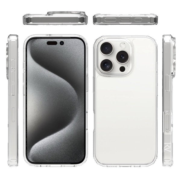 Rvelon iPhone 16 Pro Cover Gennemsigtig TPU Gennemsigtig