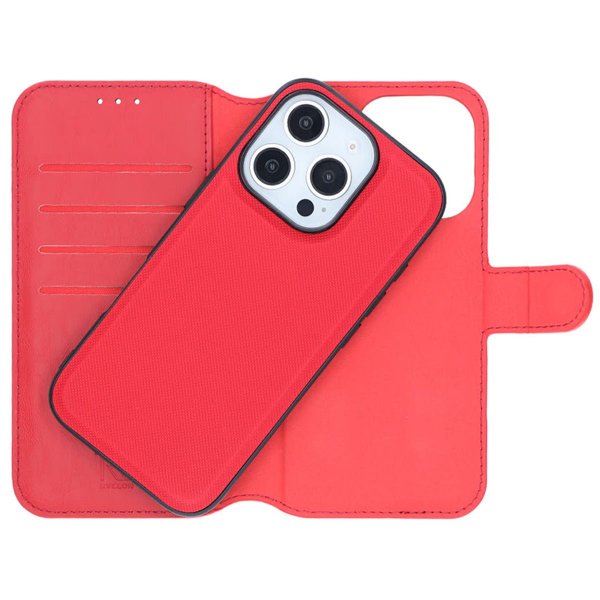 Rvelon iPhone 16 Pro Cover Magnetisk Aftagelig Skal Rød
