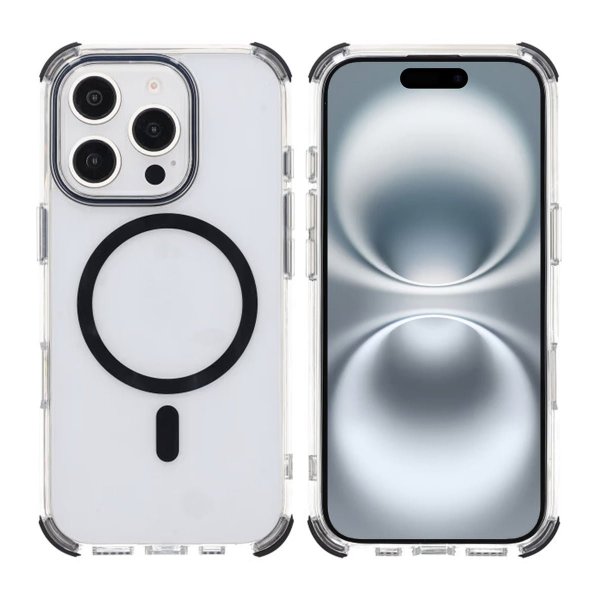 Rvelon iPhone 16 Pro Cover Stødsikkert MagSafe Sort
