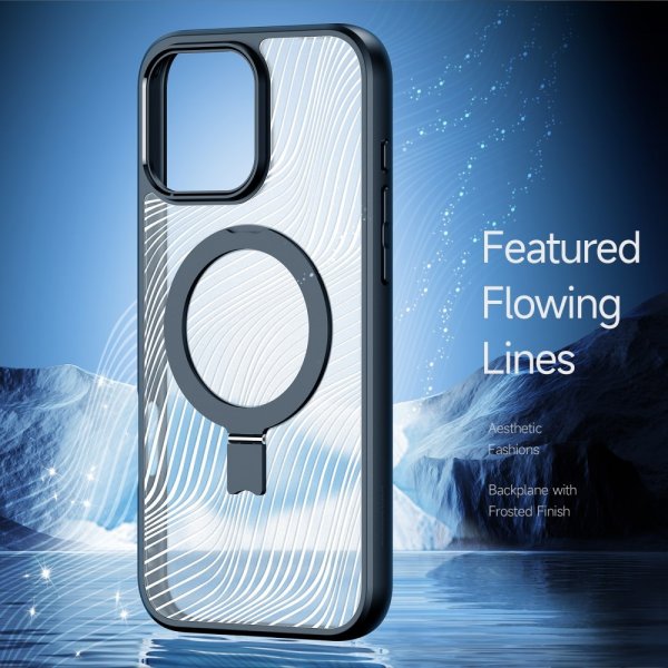 Dux Ducis iPhone 16 Pro Cover Aimo Series MagSafe Kickstand Sort
