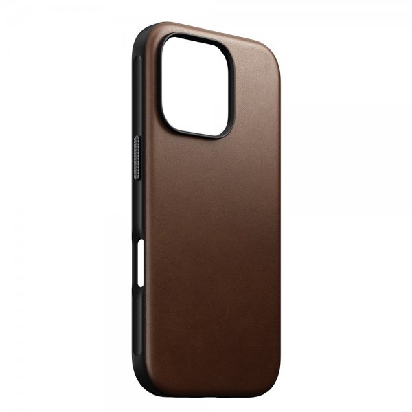 Nomad iPhone 16 Pro Cover Modern Leather Case Brun