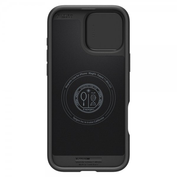 Spigen iPhone 16 Pro Cover Optik Armor MagFit Sort