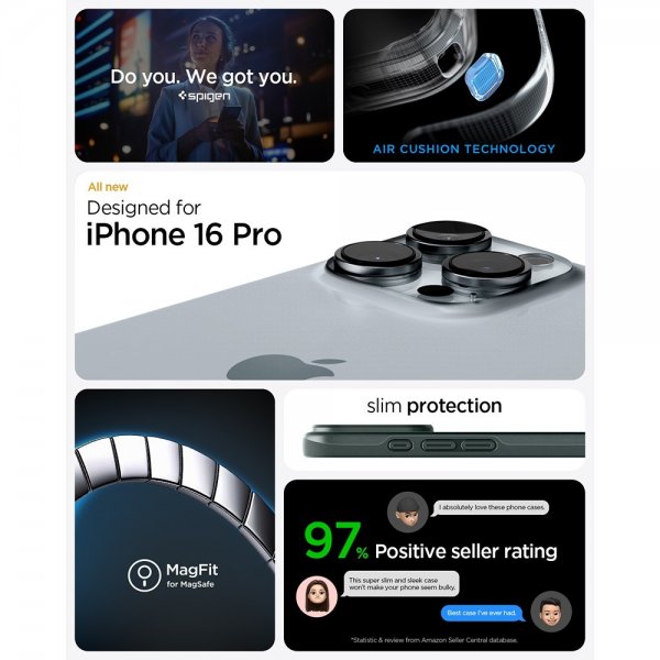 Spigen iPhone 16 Pro Cover Thin Fit MagFit Abyss Green