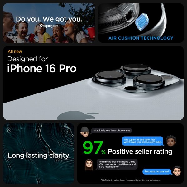 Spigen iPhone 16 Pro Cover Ultra Hybrid Natural Titanium