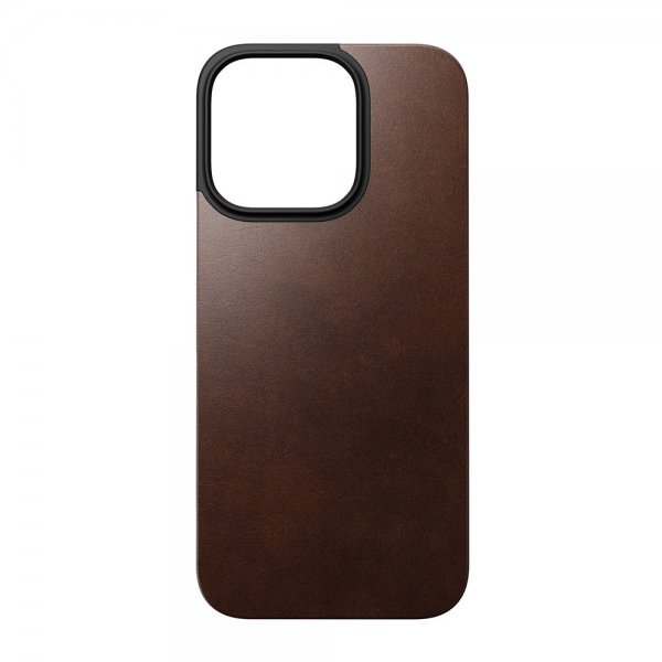 Nomad iPhone 16 Pro Skin Magnetisk Læderbagside Rustik Brun