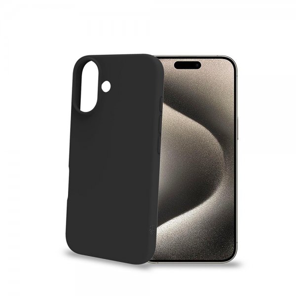 Celly iPhone 16 Cover CROMO Sort