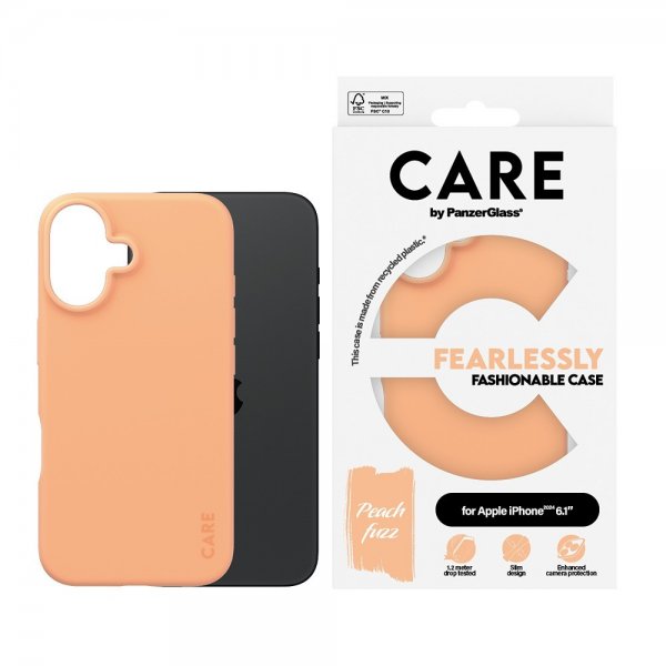 CARE by PanzerGlass iPhone 16 Cover Fashionable Peachy